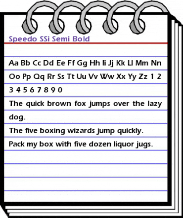 Speedo SSi Semi Bold animated font preview Speedo SSi Semi Bold animated font preview