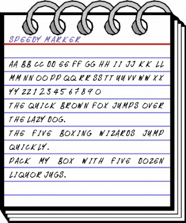 Speedy Marker Regular animated font preview