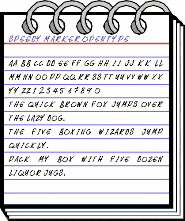 Speedy Marker Regular animated font preview