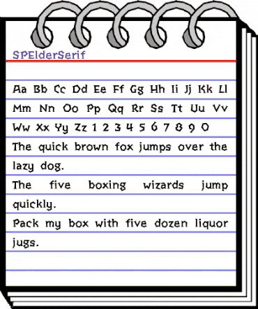 SPElder Regular animated font preview