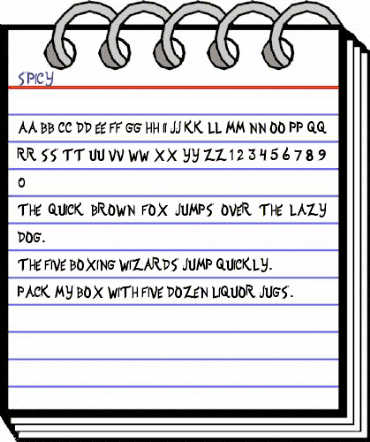 Spicy Regular animated font preview