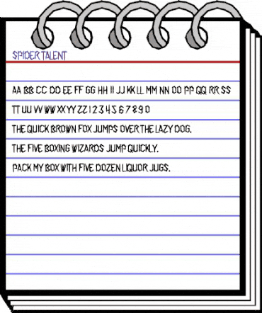 Spider Talent Regular animated font preview Spider Talent Regular animated font preview
