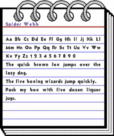 Spider Webb Regular animated font preview