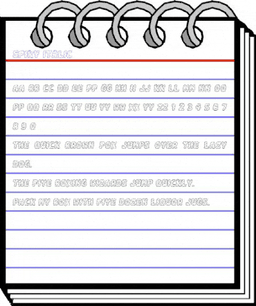 Spiky Italic animated font preview