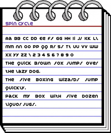 Spin Cycle Regular animated font preview Spin Cycle Regular animated font preview