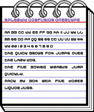Splendid Confusion Regular animated font preview