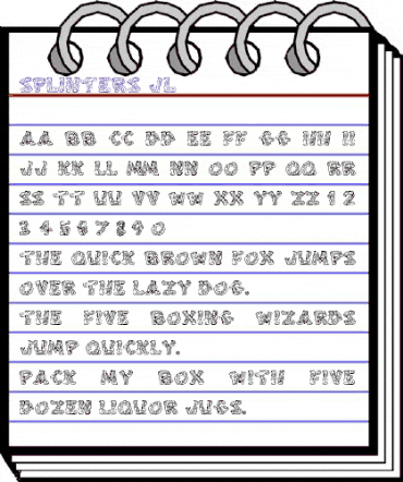 Splinters JL Regular animated font preview