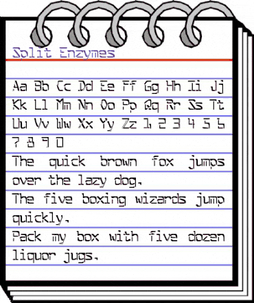 Split Enzymes Regular animated font preview