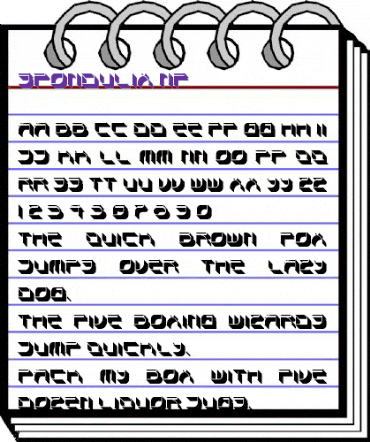 Spondulix NF Regular animated font preview