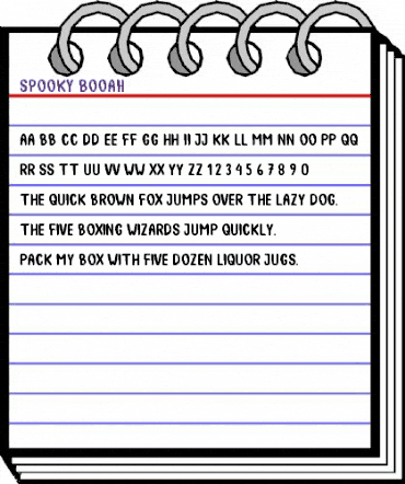 Spooky Booah Regular animated font preview
