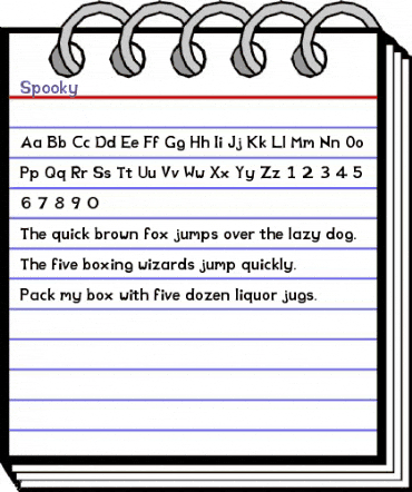 Spooky Regular animated font preview