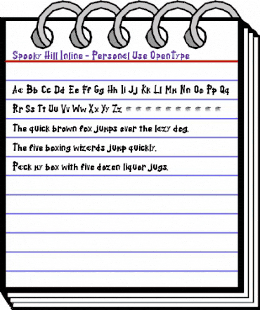 Spooky Hill Inline - Personal Regular animated font preview