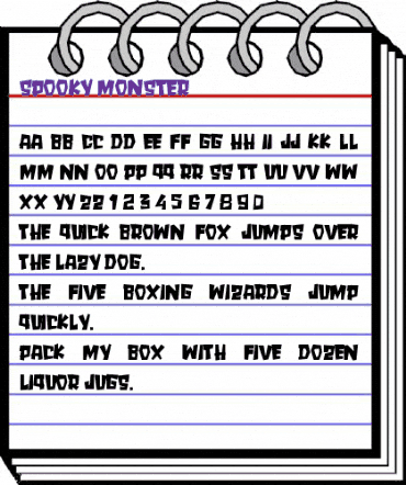 SPOOKY MONSTER Regular animated font preview SPOOKY MONSTER Regular animated font preview