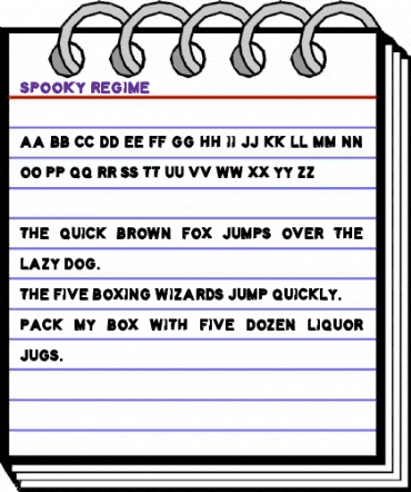 Spooky Regime Regular animated font preview