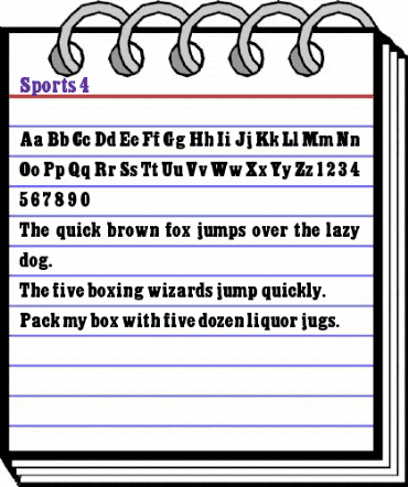 Sports 4 Regular animated font preview Sports 4 Regular animated font preview