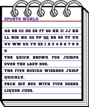 Sports World Regular animated font preview Sports World Regular animated font preview