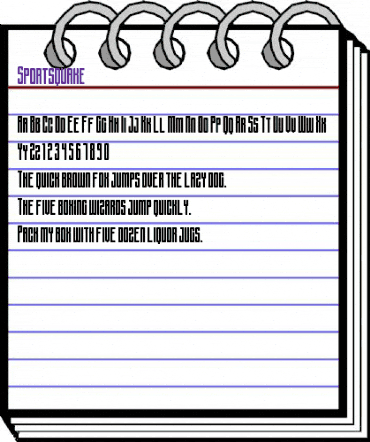 Sportsquake Regular animated font preview