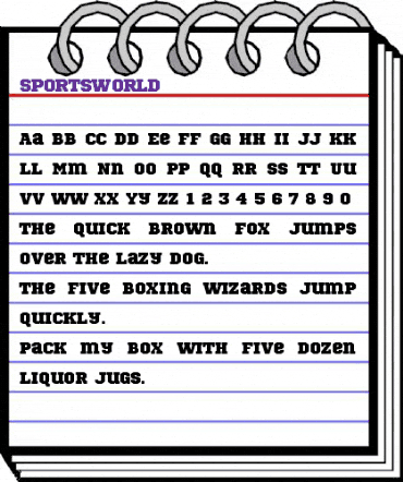 Sports World Regular animated font preview