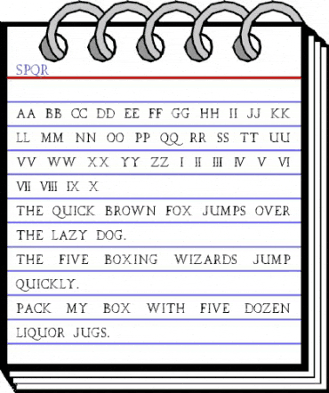 SPQR Regular animated font preview