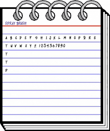 SPRAY BRUSH Regular animated font preview