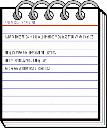 Spread Beauty Regular animated font preview