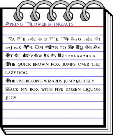 Spring Flower Dingbats Regular animated font preview