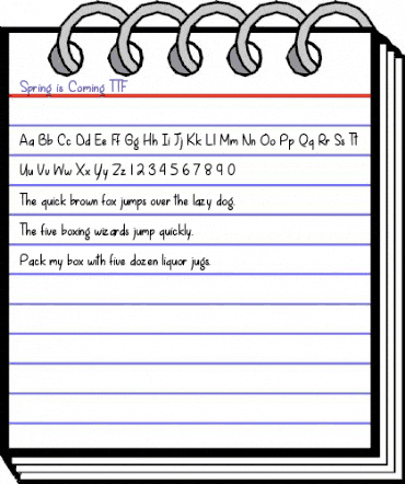 Spring is Coming Regular animated font preview