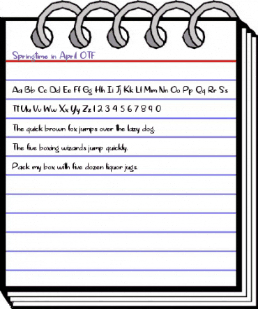 Springtime in April Regular animated font preview