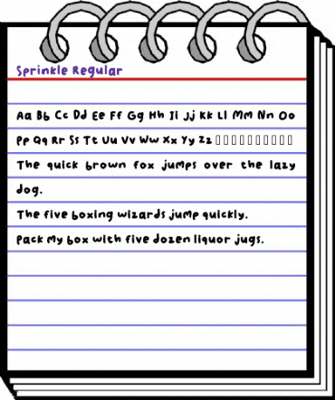 Sprinkle Regular animated font preview