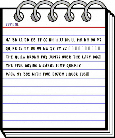 SPYDOL Regular animated font preview