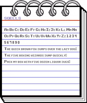 SQELLS Regular animated font preview