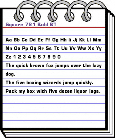 Square721 BT Bold animated font preview Square721 BT Bold animated font preview