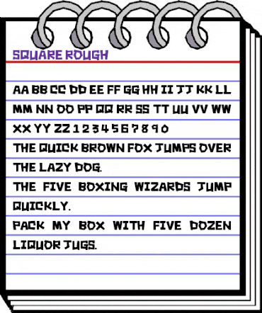 Square rough Regular animated font preview