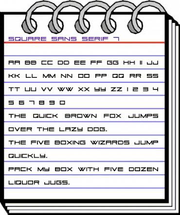 Square Sans Serif 7 Regular animated font preview