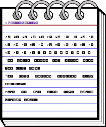 Squaresharps Regular animated font preview