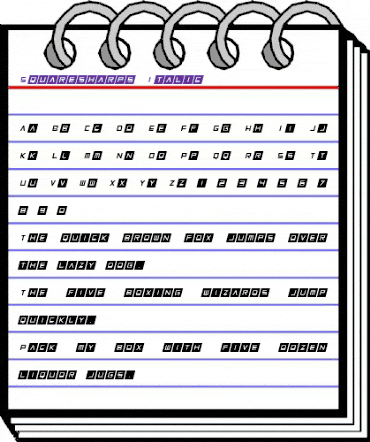 Squaresharps Italic animated font preview