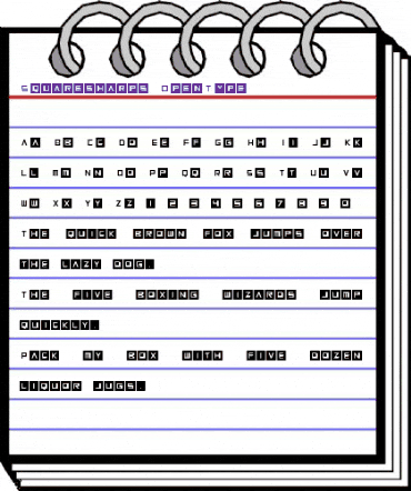 Squaresharps Regular animated font preview