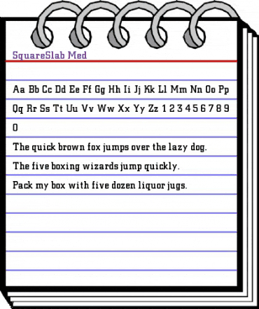 SquareSlab Med Regular animated font preview