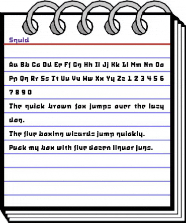 Squid Regular animated font preview