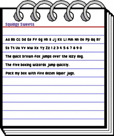 Squidgy Sweets Regular animated font preview Squidgy Sweets Regular animated font preview