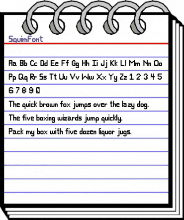 SquimFont Medium animated font preview