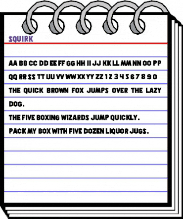Squirk Regular animated font preview Squirk Regular animated font preview