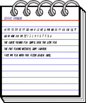 SREGALE Regular animated font preview SREGALE Regular animated font preview