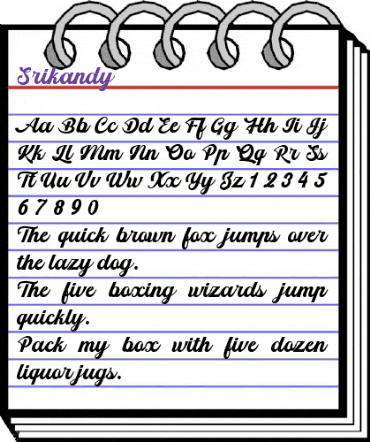 Srikandy Regular animated font preview Srikandy Regular animated font preview