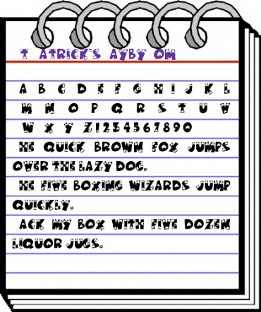 St.Patrick'sDaybyTom Regular animated font preview