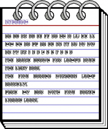 Stadium Regular animated font preview