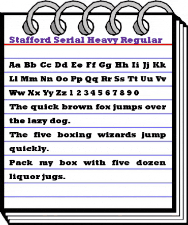 Stafford-Serial-Heavy Regular animated font preview