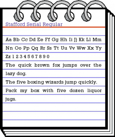 Stafford-Serial Regular animated font preview Stafford-Serial Regular animated font preview
