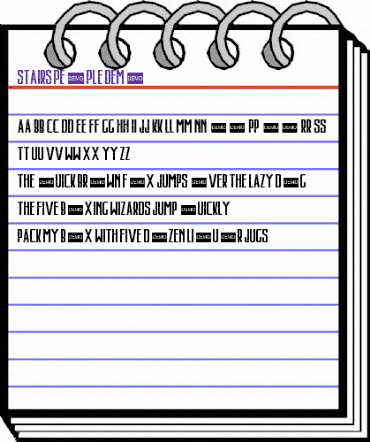 Stairs People DEMO Regular animated font preview Stairs People DEMO Regular animated font preview