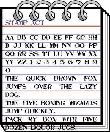 Stamp Act Regular animated font preview Stamp Act Regular animated font preview